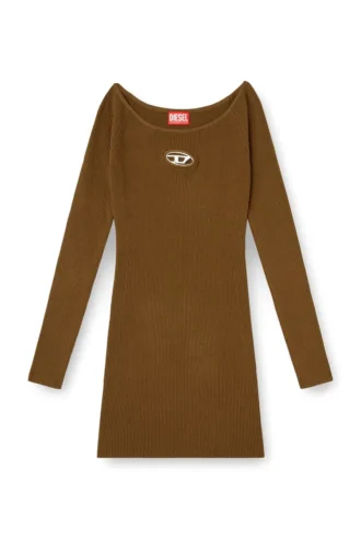 m-vera Off-the-shoulder-klänning i ribbstickad trikå m-vera Off-the-shoulder-klänning i ribbstickad trikå