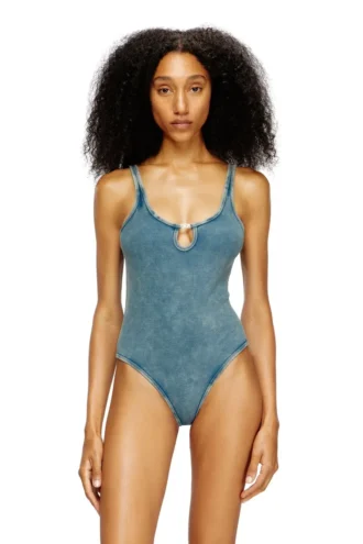 maura-dnm Bodysuit i marmorvaskad stretchbomull
