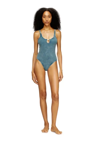 maura-dnm Bodysuit i marmorvaskad stretchbomull