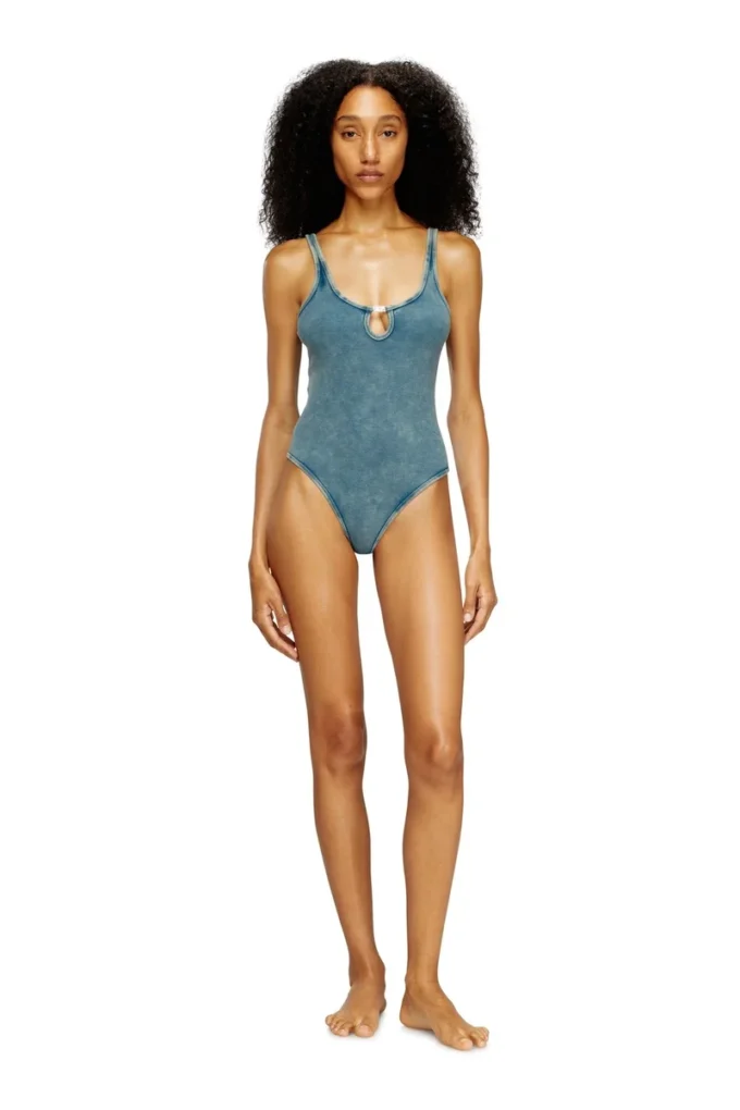 maura-dnm Bodysuit i marmorvaskad stretchbomull maura-dnm Bodysuit i marmorvaskad stretchbomull