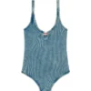 maura-dnm Bodysuit i marmorvaskad stretchbomull maura-dnm Bodysuit i marmorvaskad stretchbomull