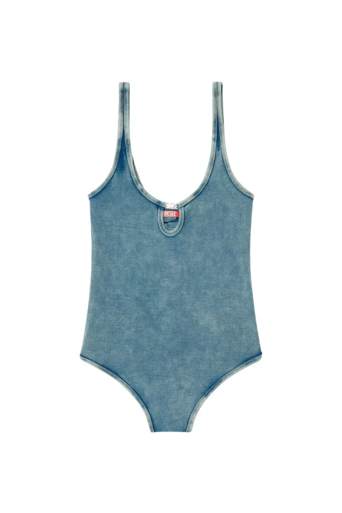 maura-dnm Bodysuit i marmorvaskad stretchbomull maura-dnm Bodysuit i marmorvaskad stretchbomull