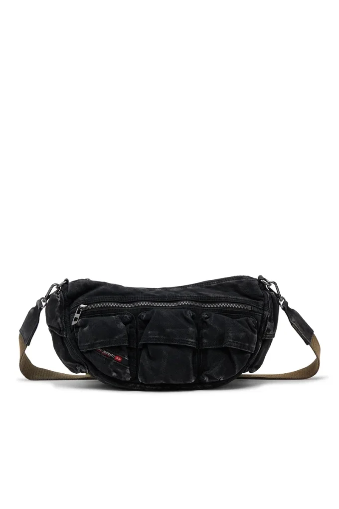 multi-pkts axelväska x Multi-Pkts-Multipocket-väska i tvättad denim multi-pkts axelväska x Multi-Pkts-Multipocket-väska i tvättad denim