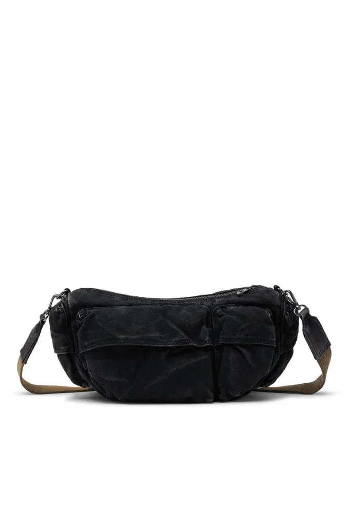 multi-pkts axelväska x Multi-Pkts-Multipocket-väska i tvättad denim multi-pkts axelväska x Multi-Pkts-Multipocket-väska i tvättad denim