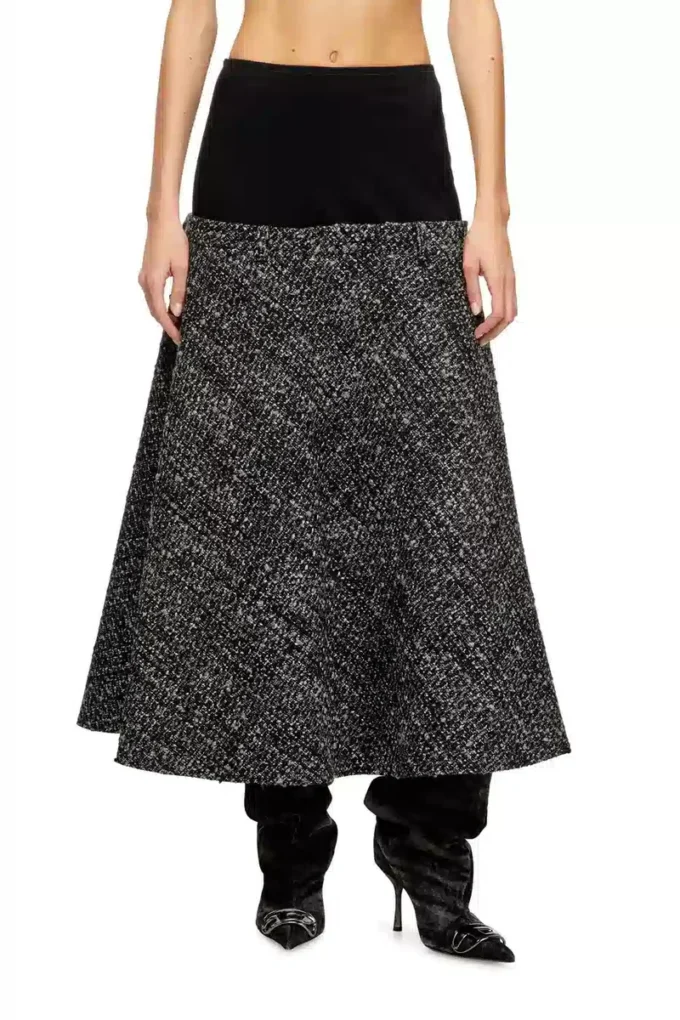 o-grace Bouclé-kjol med stretch i midjan o-grace Bouclé-kjol med stretch i midjan