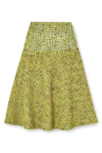 o-grace-mix Bouclé-kjol med lycra i midjan