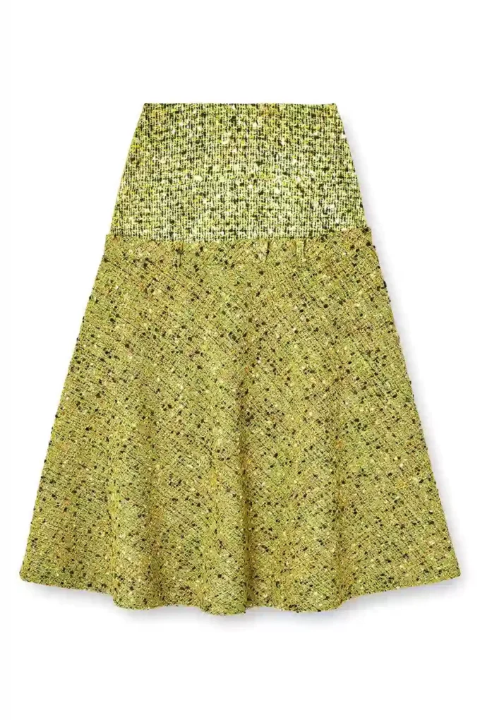 o-grace-mix Bouclé-kjol med lycra i midjan