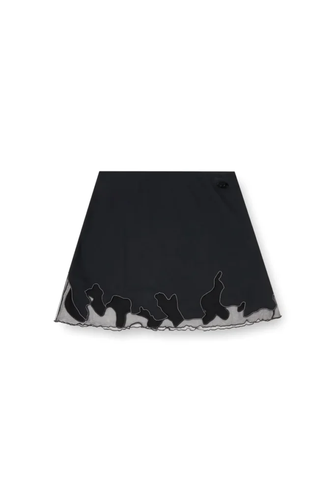 o-lane-r1 Minikjol i nylon med tyllinsats
