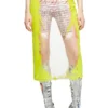 o-lyac Midilång kjol i lager med textutskrift