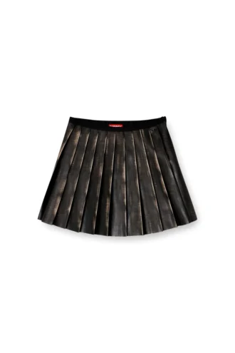o-saka-mini Kort plisserad kjol med slitna detaljer