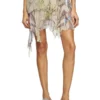 o-silla Skrynklig kjol med blandat medeltida tryck