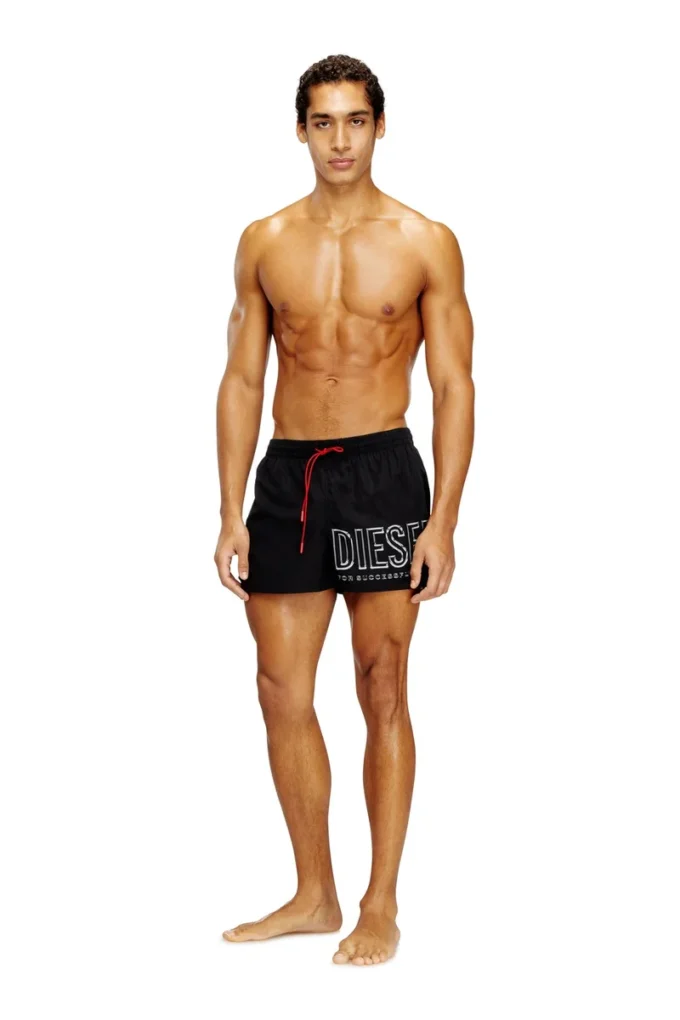 olympic-34-d-core Midilånga badshorts med konturlogotyp olympic-34-d-core Midilånga badshorts med konturlogotyp