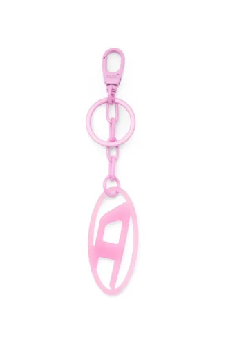 oval d charm Oval D charm/nyckelring i metall och harts