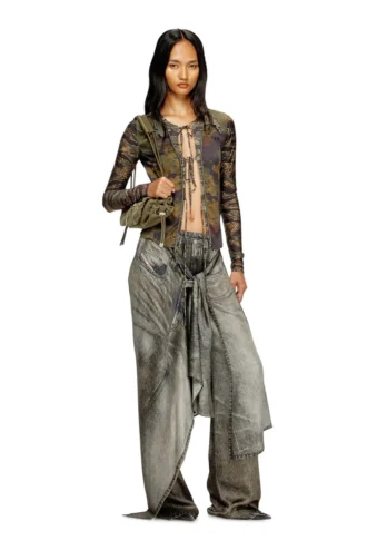 p-aloma Wrap-byxor i viskos med denimlook