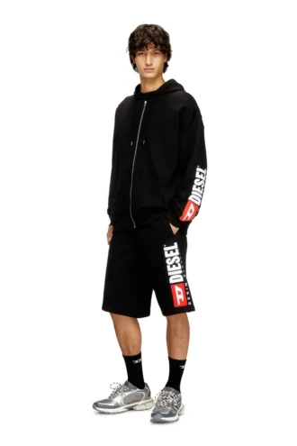 p-crow-div Fleece-shorts med maxi-logopatch