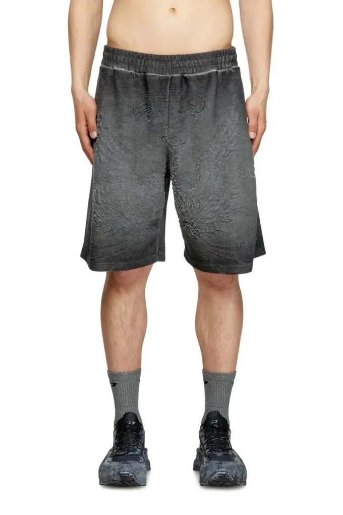 p-crowde Sweatshorts med fenix-devoré p-crowde Sweatshorts med fenix-devoré