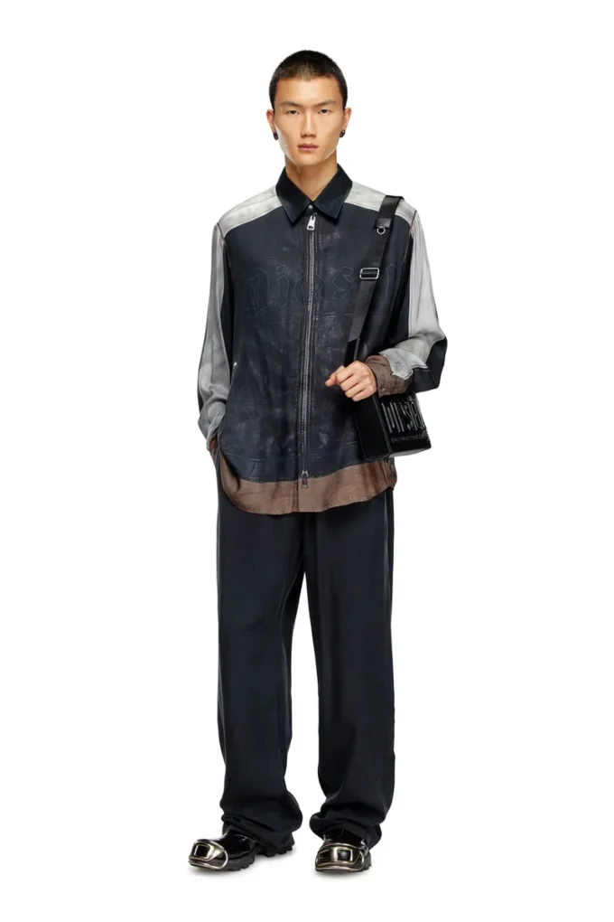 p-dreyer-c Byxor med dragsko i blekt twill p-dreyer-c Byxor med dragsko i blekt twill