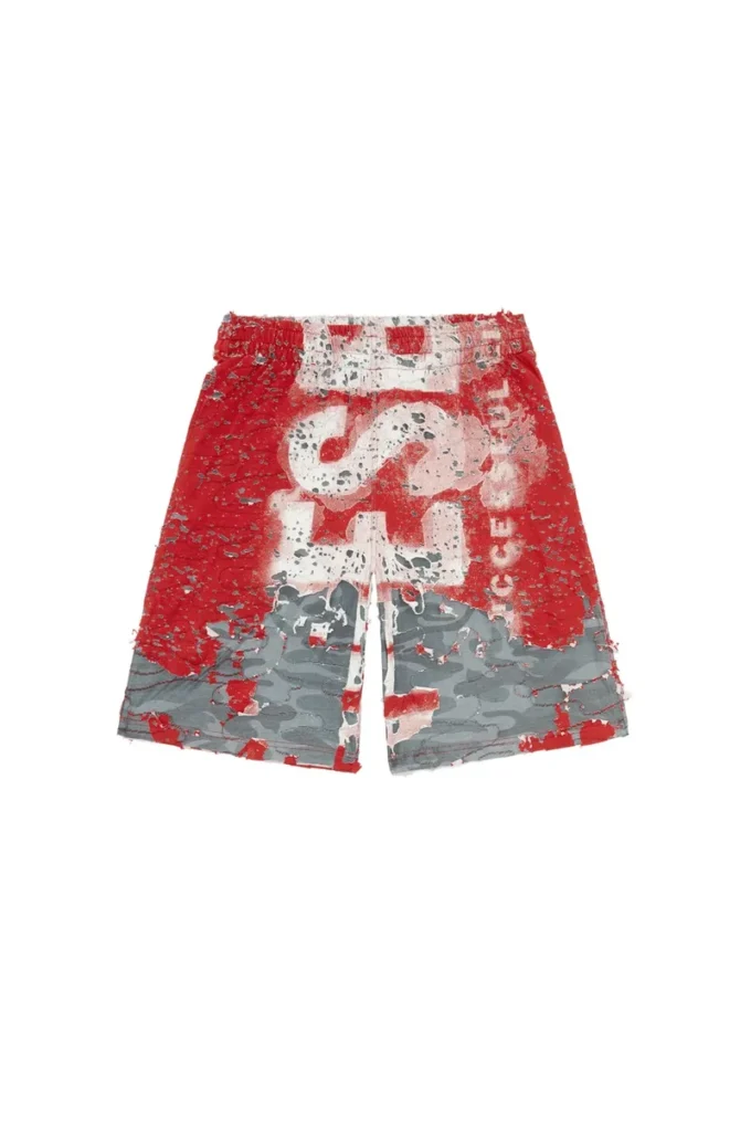 p-eel Logo-shorts i sliten jersey