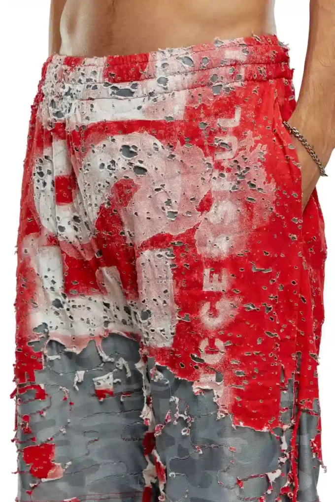 p-eel Logo-shorts i sliten jersey