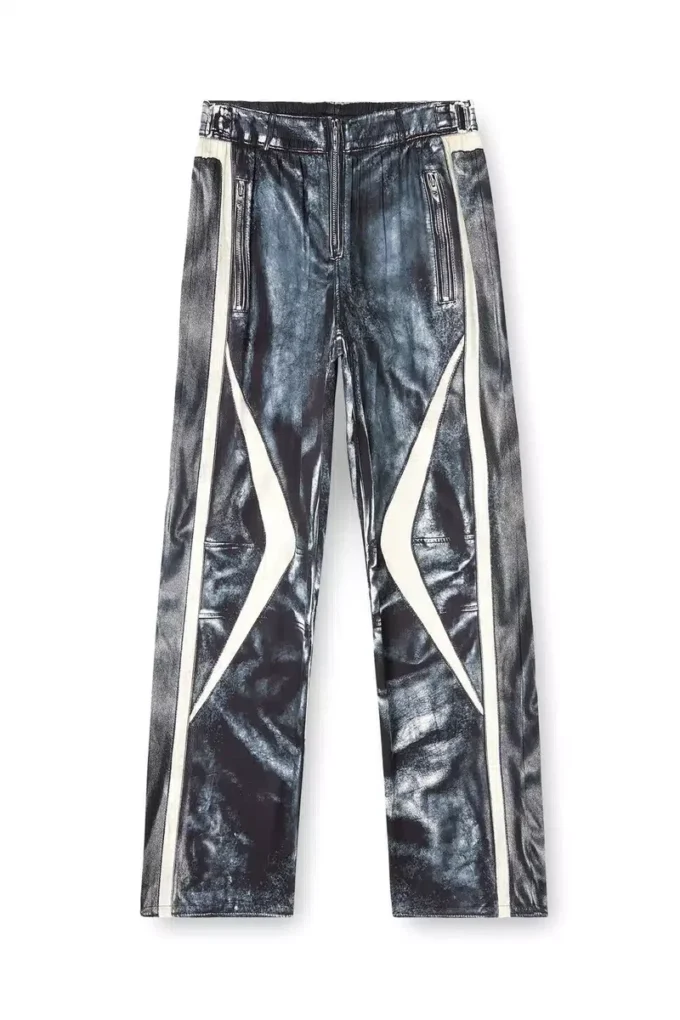 p-theck-bmcz Biker-trompe l’oeil satin track pants p-theck-bmcz Biker-trompe l’oeil satin track pants