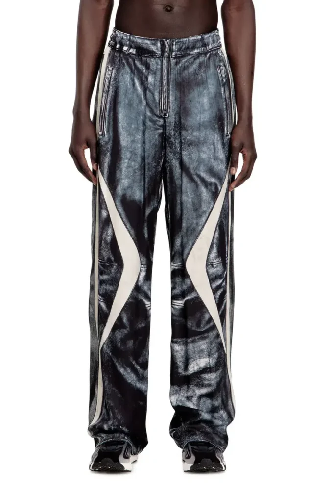 p-theck-bmcz Biker-trompe l’oeil satin track pants p-theck-bmcz Biker-trompe l’oeil satin track pants
