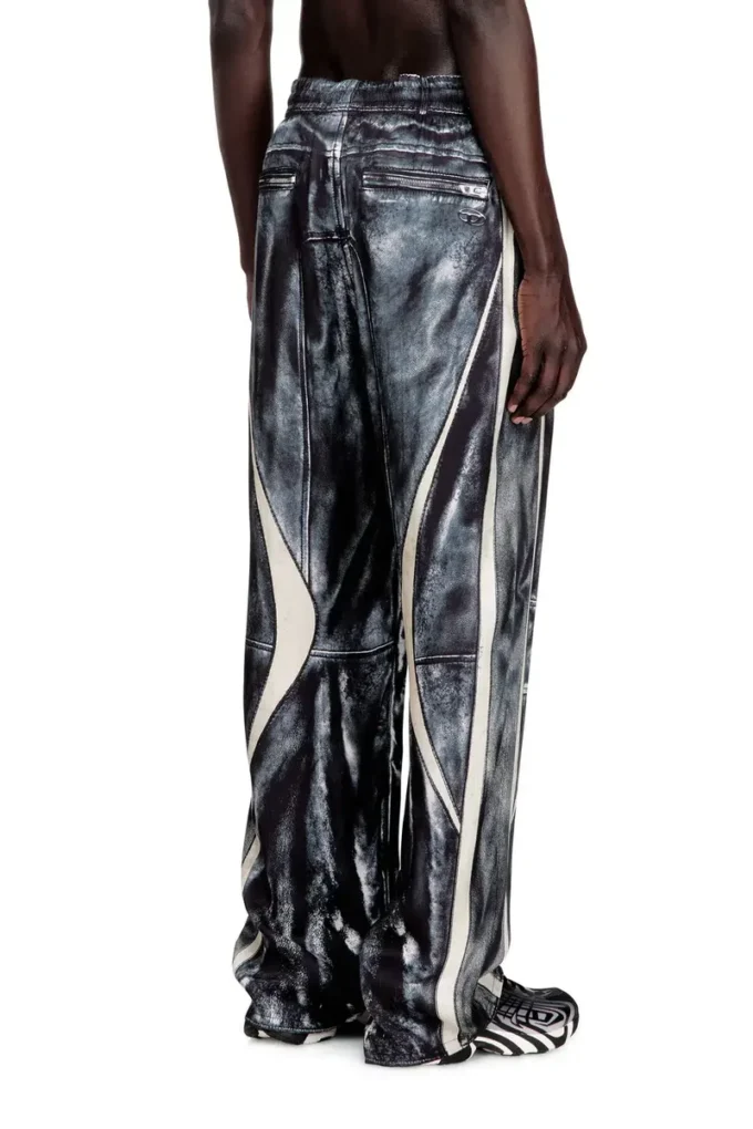 p-theck-bmcz Biker-trompe l’oeil satin track pants p-theck-bmcz Biker-trompe l’oeil satin track pants