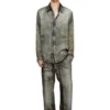 p-theck-lkct Elastiska byxor i viskos med denimlook