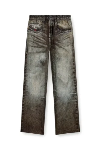 p-theck-lkct Elastiska byxor i viskos med denimlook