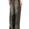 p-theck-lkct Elastiska byxor i viskos med denimlook