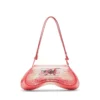 play crossbody Play-axelväska i tryckt glansig PU play crossbody Play-axelväska i tryckt glansig PU