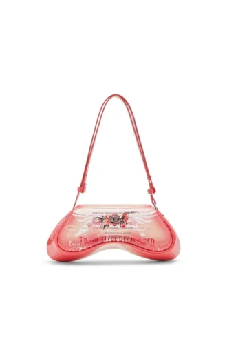 play crossbody Play-axelväska i tryckt glansig PU