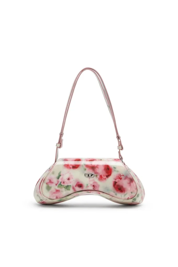 play crossbody Play-axelväska i tryckt glansig PU play crossbody Play-axelväska i tryckt glansig PU