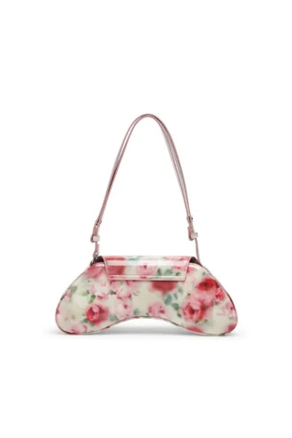 play crossbody Play-axelväska i tryckt glansig PU