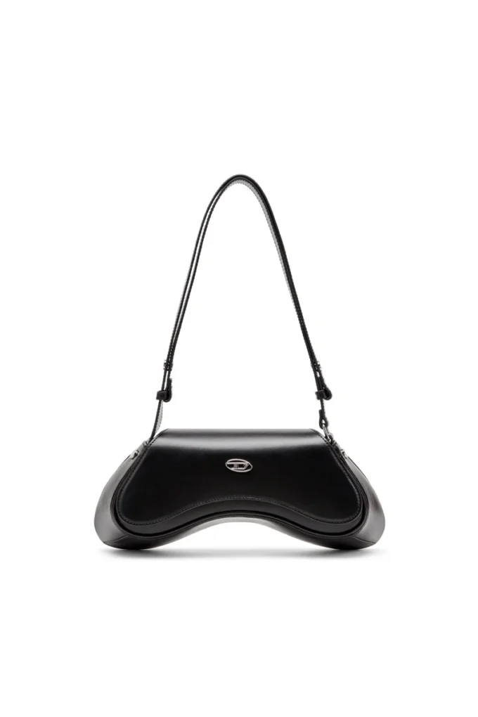 play crossbody Play-Crossbody-väska i halvblankt läder