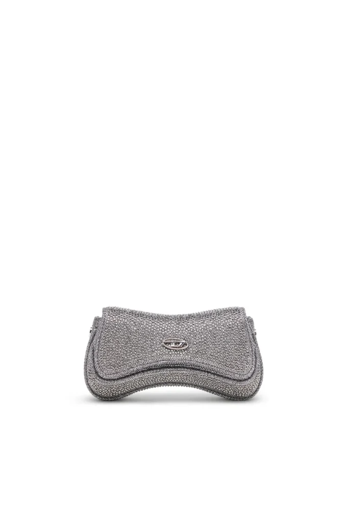 play crossbody xs Play-Mini crossbody-väska i kristall Lurex