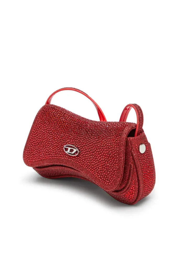 play crossbody xs Play-Mini crossbody-väska i kristall Lurex