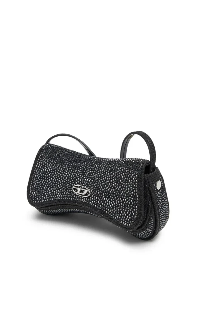 play crossbody xs Play-Mini crossbody-väska i kristall Lurex