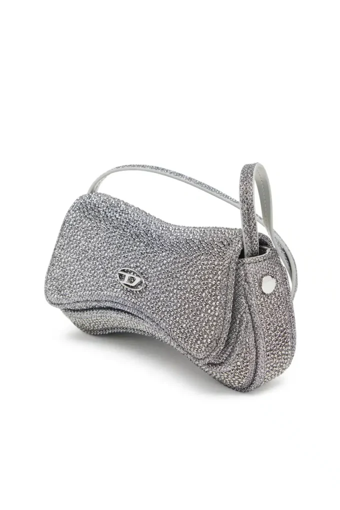 play crossbody xs Play-Mini crossbody-väska i kristall Lurex