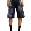 pr-d-rixford-s Denimshorts med flerfärgat tryck