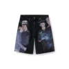 pr-d-rixford-s Denimshorts med flerfärgat tryck