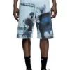 pr-d-rixford-s Jeansshorts med blekt tryck pr-d-rixford-s Jeansshorts med blekt tryck