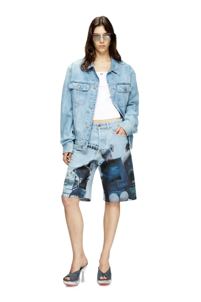 pr-d-rixford-s Jeansshorts med blekt tryck pr-d-rixford-s Jeansshorts med blekt tryck