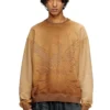 s-aron Blekt sweatshirt med devoré Phoenix-logotyp s-aron Blekt sweatshirt med devoré Phoenix-logotyp