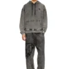 s-boxt-hood-den Hoodie med råkantad patch på ryggen s-boxt-hood-den Hoodie med råkantad patch på ryggen