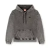 s-boxt-hood-den Hoodie med råkantad patch på ryggen s-boxt-hood-den Hoodie med råkantad patch på ryggen