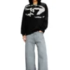 s-boxt-n5 Sweatshirt med slitna flockade logotyper s-boxt-n5 Sweatshirt med slitna flockade logotyper