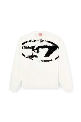 s-boxt-n5 Sweatshirt med slitna flockade logotyper