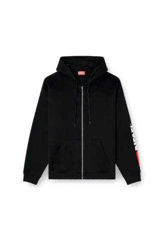 s-boxt-zip-hood-div Hoodie med broderad logotyp