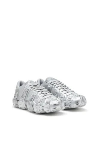 s-d-griffe low S-D-Griffe-Metallic sneakers i mesh och PU