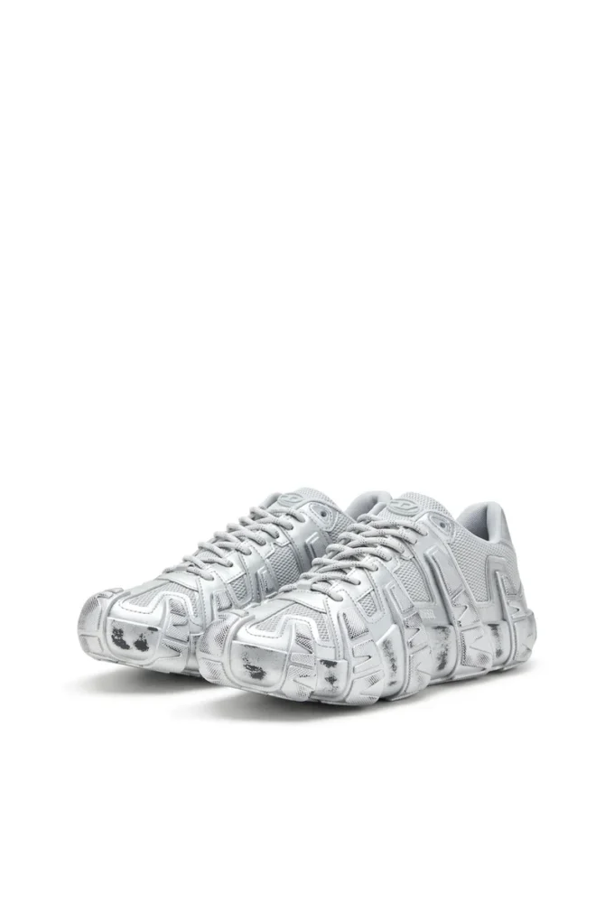 s-d-griffe low S-D-Griffe-Metallic sneakers i mesh och PU s-d-griffe low S-D-Griffe-Metallic sneakers i mesh och PU